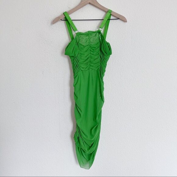 DANIELLE GUIZIO Lynx Dress in True Green size xs - Picture 10 of 12